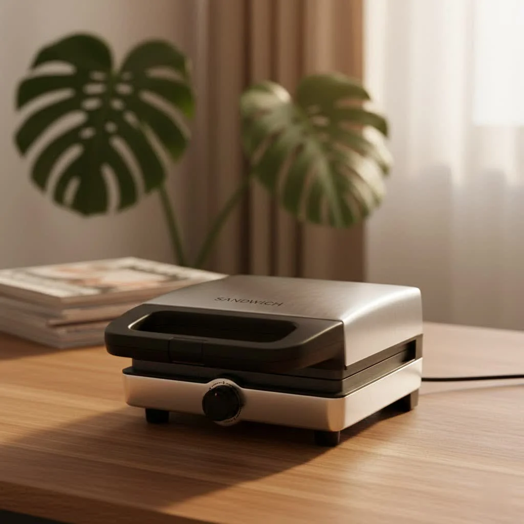 Grill sandwich maker with a perfectly pressed panini