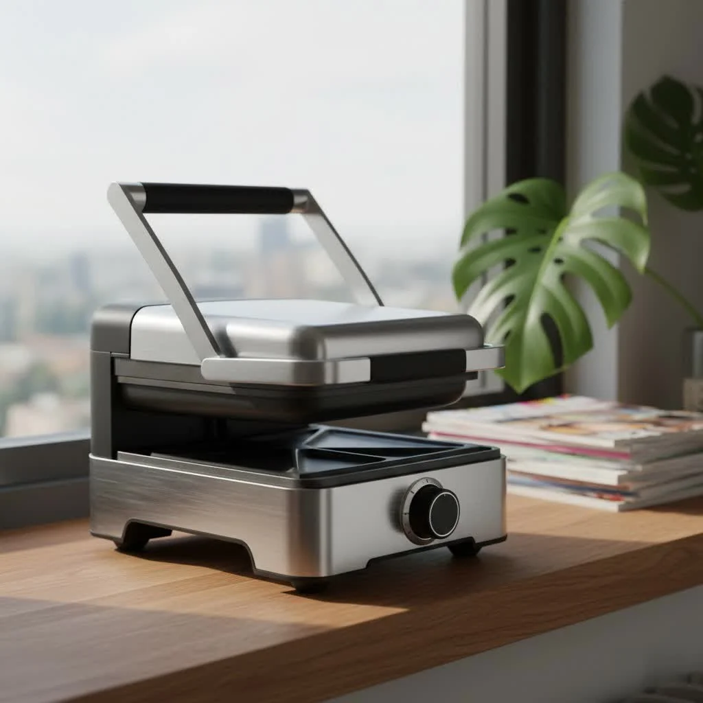 Toasted sandwich maker on a kitchen counter