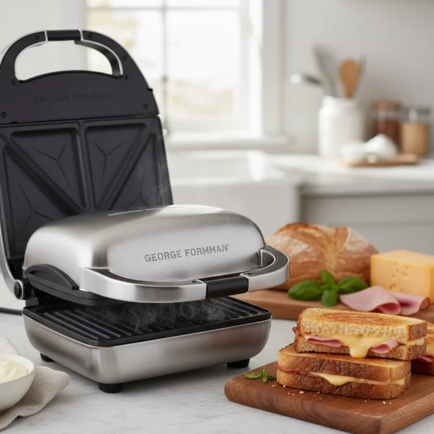 George Foreman Sandwich Maker for Deep-Fill Sandwiches